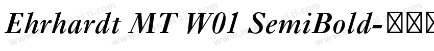 Ehrhardt MT W01 SemiBold字体转换